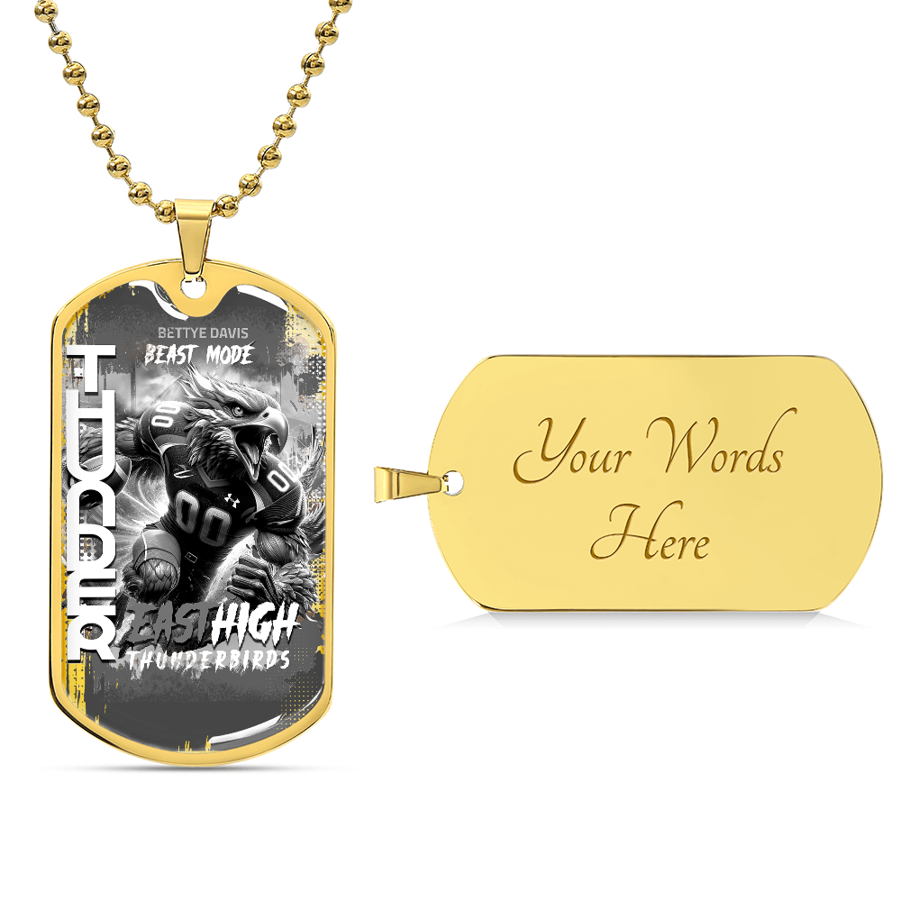 🐾 Fly High with Pride: East High Thunderbirds Dog Tag! 🐾