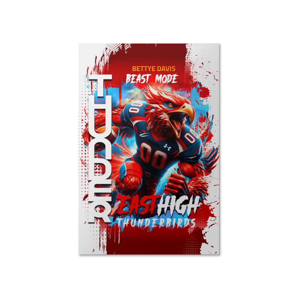 🦅 Electrify Your Space with the East High Thunderbirds Spirit Poster! ⚡🔥