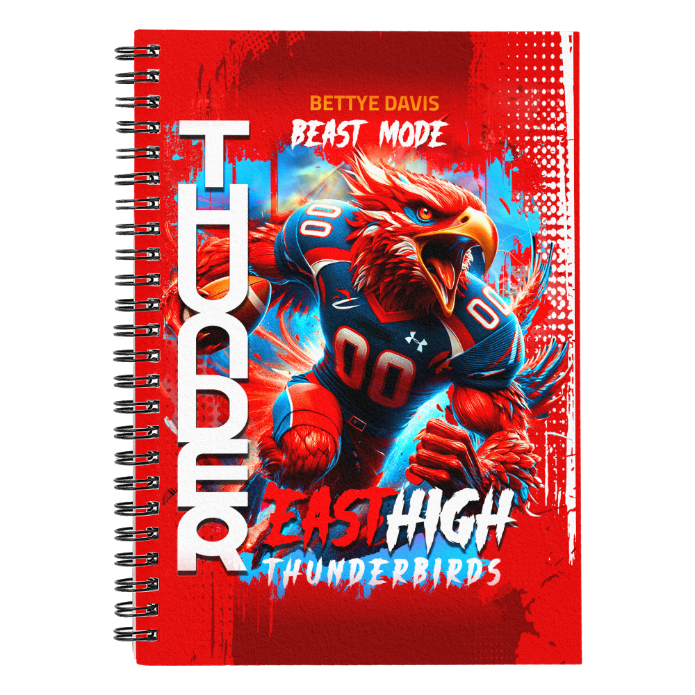 📚 Unleash Your School Pride with the East High Thunderbirds Spiral Notebook! 🦅✨