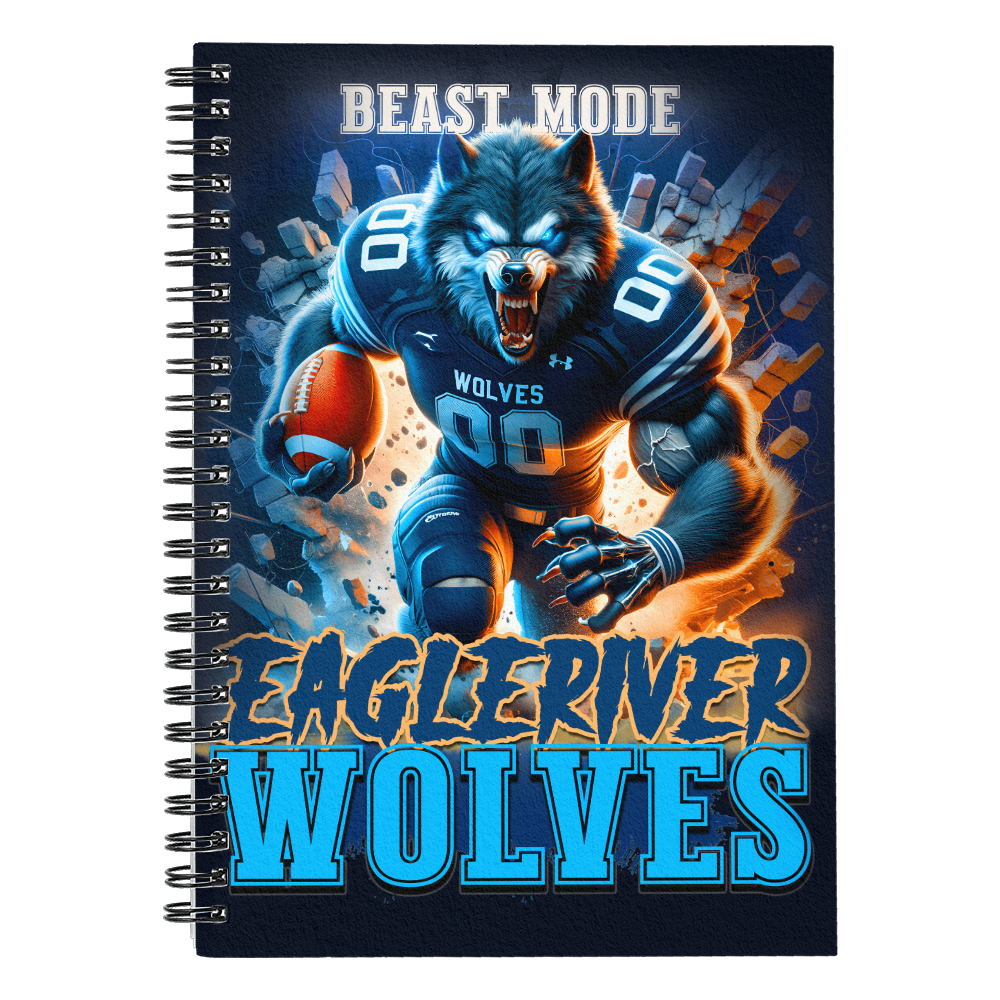 Howl in Style with the Eagle River Wolves Spiral Notebook! 🐺✨