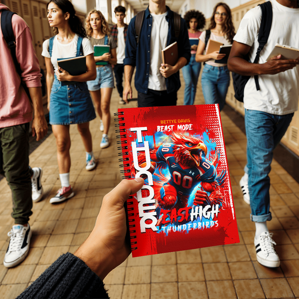 📚 Unleash Your School Pride with the East High Thunderbirds Spiral Notebook! 🦅✨